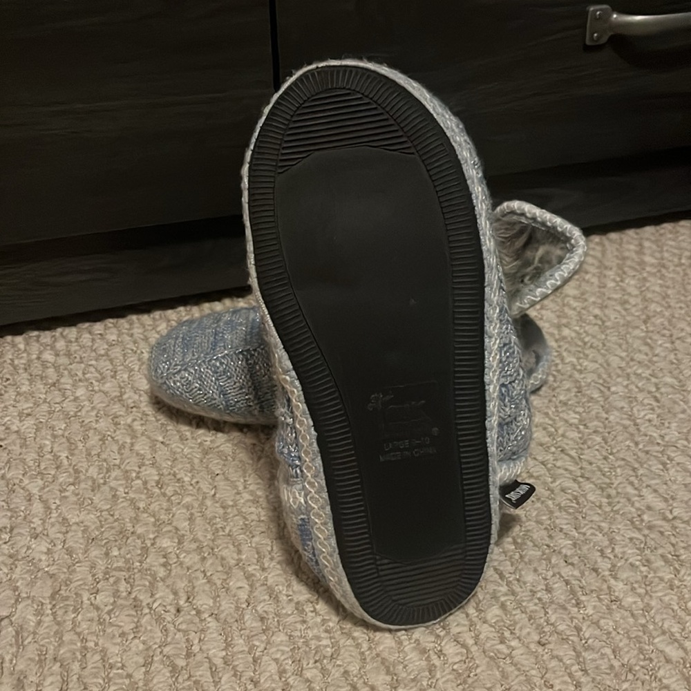 Muk Luks Blue Slipper Boots - Picture 4 of 6